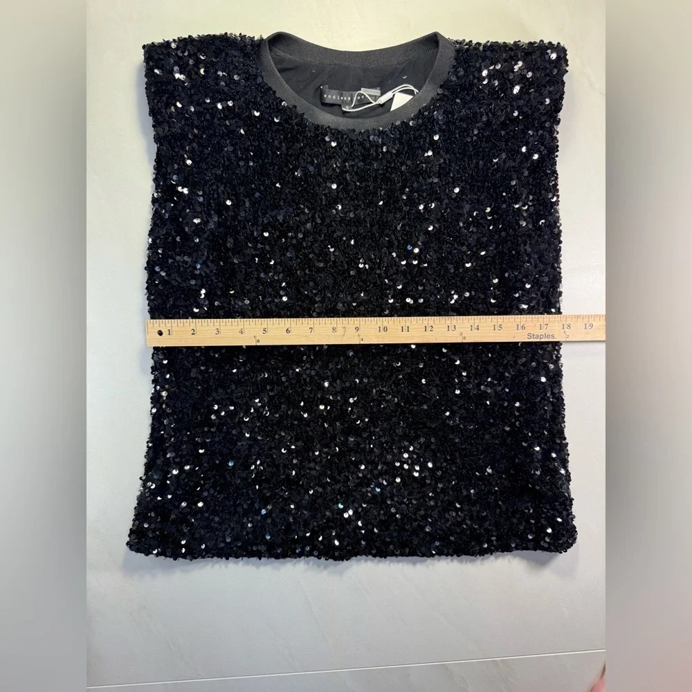 Endless Rose Sequin Embellished Tank Top | Black | Size Small | NWT - Picture 4 of 10